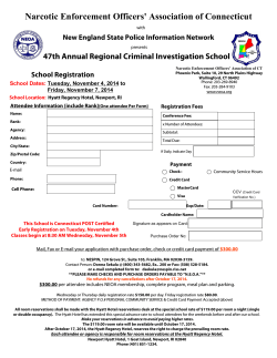 Narcotic Enforcement Officers' Association of Connecticut School Registration