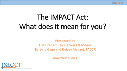 pac cr The IMPACT Act: What does it mean for you?