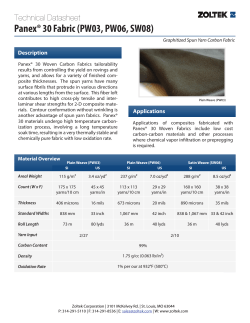 Panex® 30 Fabric (PW03, PW06, SW08) Technical Datasheet Description