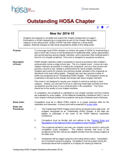Outstanding HOSA Chapter       