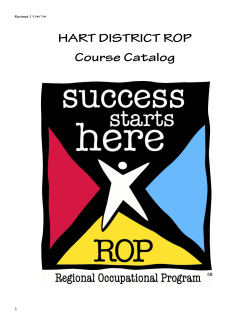 HART DISTRICT ROP Course Catalog  1 
