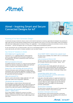 Atmel - Inspiring Smart and Secure Connected Designs for IoT
