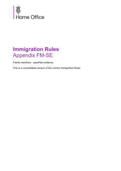 Immigration Rules Appendix FM-SE  Family members - specified evidence