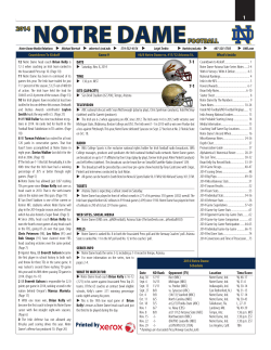2014 NOTRE DAME FOOTBALL NOTES 1