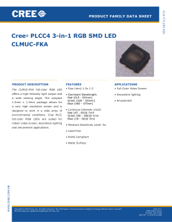 Cree PLCC4 3-in-1 RGB SMD LED CLMUC-FKA PRODUCT FAMILY DATA SHEET
