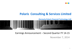 Polaris  Consulting &amp; Services Limited November 7, 2014