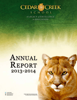 1 2014 ANNUAL REPORT        ...