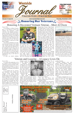 Honoring Our Veterans  Honoring A Decorated Vietnam Veteran…Meet Al Owen Veterans Day