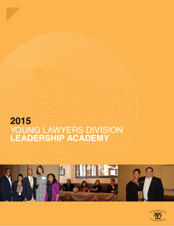 2015 YOUNG LAWYERS DIVISION LEADERSHIP ACADEMY