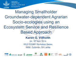 Managing Smallholder Groundwater-dependent Agrarian Socio-ecologies using an Ecosystem Service and Resilience