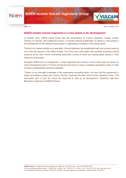 NiXEN assists Vulcain Ingénierie Group