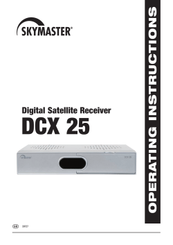 DCX 25 TING INSTRUCTIONS OPERA Digital Satellite Receiver