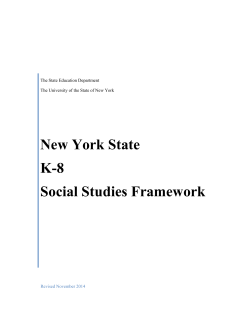 New York State K-8 Social Studies Framework