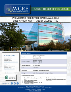 5,858 - 10,104 SF FOR LEASE PREMIER MID-RISE OFFICE SPACE AVAILABLE