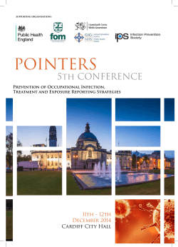 POINTERS 5th CONFERENCE 11th – 12th December 2014