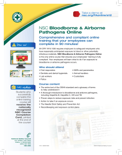 NSC Bloodborne Airborne Pathogens Online