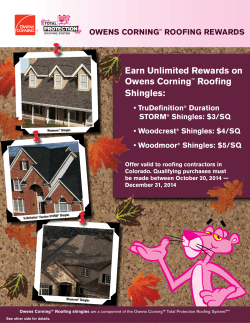 Earn Unlimited Rewards on Owens Corning Roofing