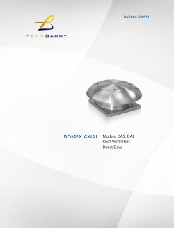 DOMEX AXIAL Models: DAS, DAE Roof Ventilators Direct Drive
