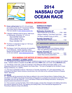 2014 NASSAU CUP OCEAN RACE 