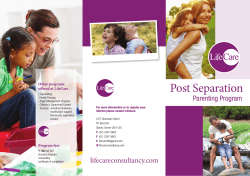 Post Separation Parenting Program Other programs offered at LifeCare