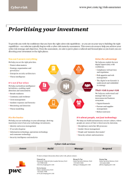 Prioritising your investment