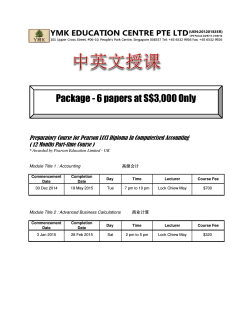 Package - 6 papers at S$3,000 Only