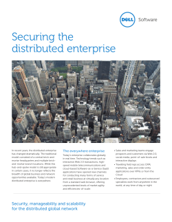 Securing the distributed enterprise The everywhere enterprise