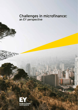 Challenges in microfinance: an EY perspective