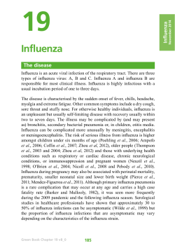 19 Influenza The disease