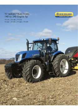 T7 SERIES TRACTORS 140 to 240 Engine hp I T7.175