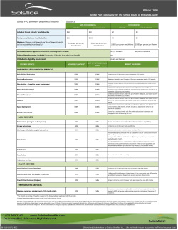 PPO Hi 11093 Dental PPO Summary of Benefits Effective 1/1/2015