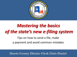Mastering the basics of the state’s new e-filing system