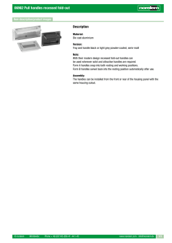 06962 Pull handles recessed fold-out Description