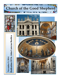 Church of the Good Shepherd  Dedication Of St. John Lateran Basilica