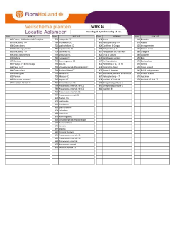 WEEK 46 maandag 10  t/m donderdag 13 nov.