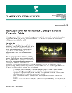New Approaches for Roundabout Lighting to Enhance Pedestrian Safety