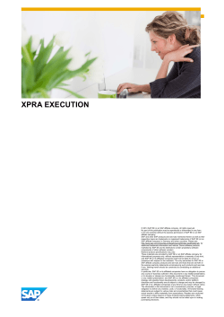 XPRA EXECUTION  www.sap.com