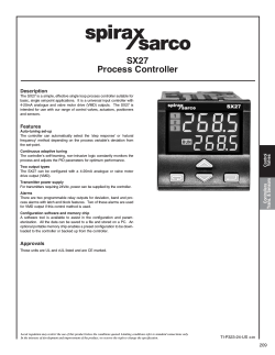 SX27 Process Controller Description