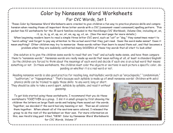 Color by Nonsense Word Worksheets For CVC Words, Set 1