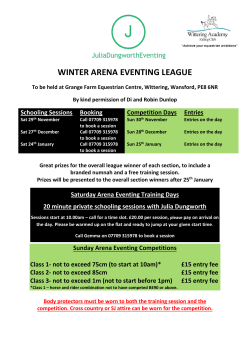 WINTER ARENA EVENTING LEAGUE