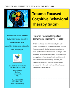 Trauma Focused Cognitive Behavioral Therapy (TF-CBT)