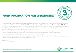 Fund inFormation For WealthSelect W EA SE