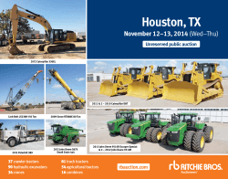 Houston, TX November 12–13, 2014 Unreserved public auction