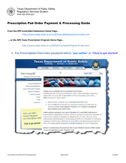Prescription Pad Order Payment &amp; Processing Guide or