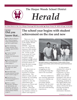 Herald The Harper Woods School District