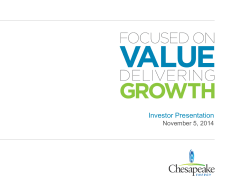 Investor Presentation November 5, 2014