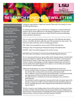 ReseaRch Funding newsletteR