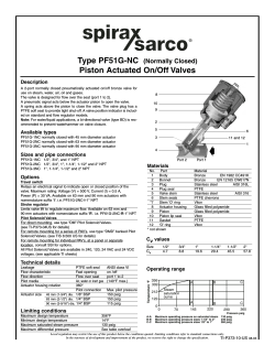 Type PF51G-NC Piston Actuated On/Off Valves (Normally Closed) Description