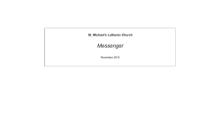 Messenger St. Michael&rsquo;s Lutheran Church November 2014