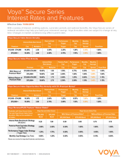 Voya Secure Series Interest Rates and Features ™